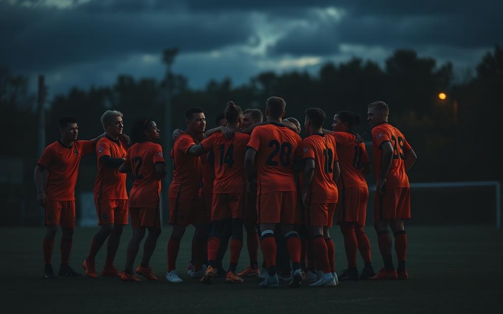 Jugadores celebrando la victoria